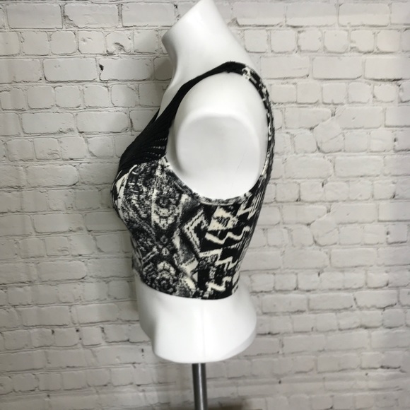 Elodie S Boho Bohemian Aztec Pattern Crop Top - Picture 4 of 8